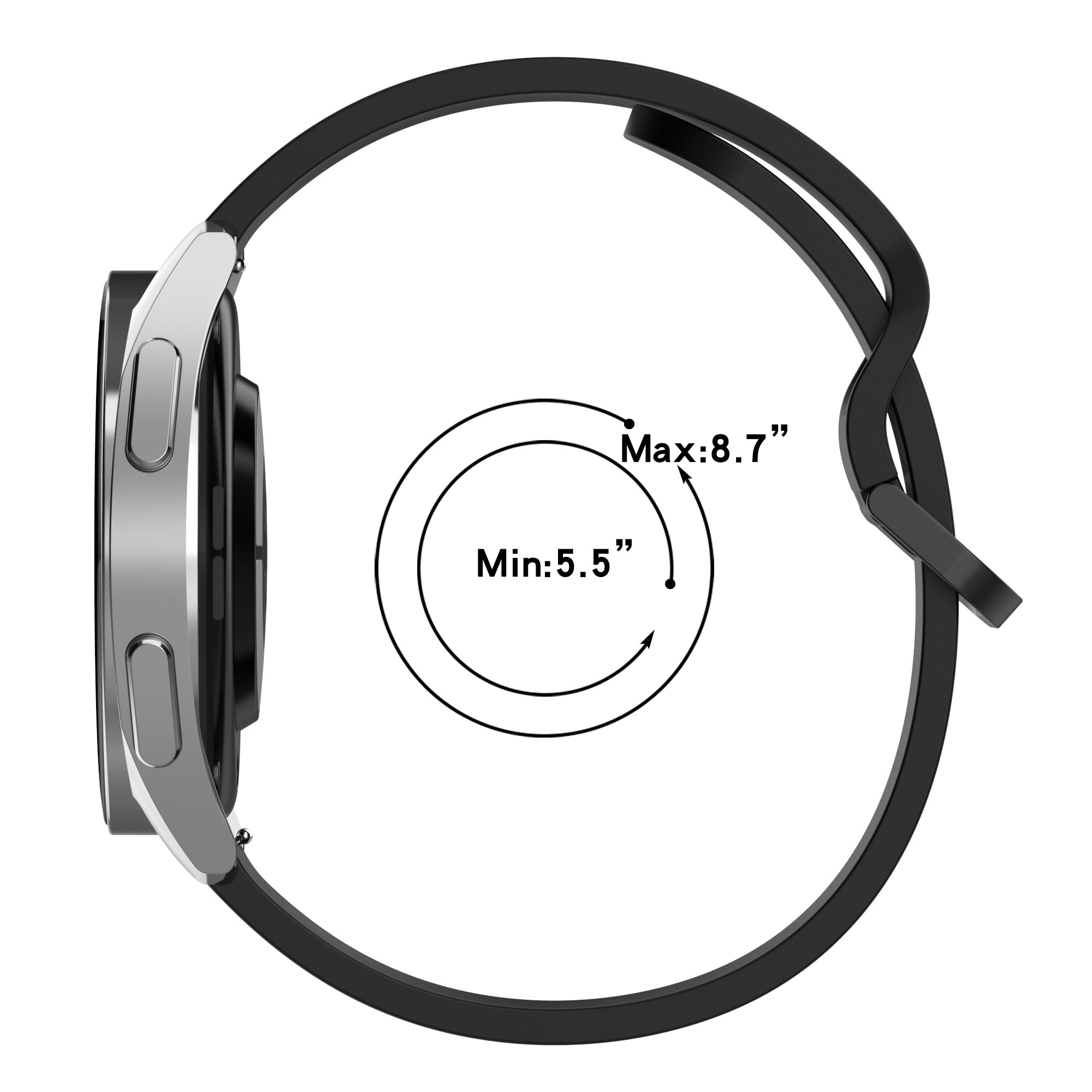 For Samsung Galaxy Watch 3 45mm Huawei Watch GT3 SE Universal Watch Strap 22mm Silicone Adjustable Wrist Band For Samsung Galaxy Watch 3 45mm Huawei Watch GT3 SE Universal Watch Strap 22mm Silicone Adjustable Wrist Band